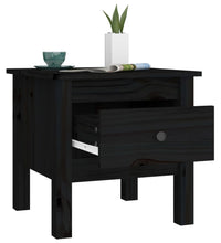 Beistelltische 2 Stk. Schwarz 40x40x39 cm Massivholz Kiefer