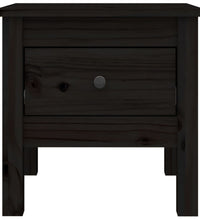 Beistelltische 2 Stk. Schwarz 40x40x39 cm Massivholz Kiefer