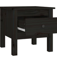 Beistelltische 2 Stk. Schwarz 40x40x39 cm Massivholz Kiefer