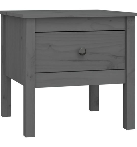 Beistelltisch Grau 50x50x49 cm Massivholz Kiefer