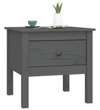 Beistelltische 2 Stk. Grau 50x50x49 cm Massivholz Kiefer