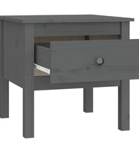 Beistelltische 2 Stk. Grau 50x50x49 cm Massivholz Kiefer