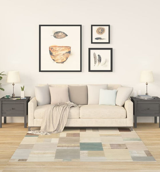 Beistelltische 2 Stk. Grau 50x50x49 cm Massivholz Kiefer