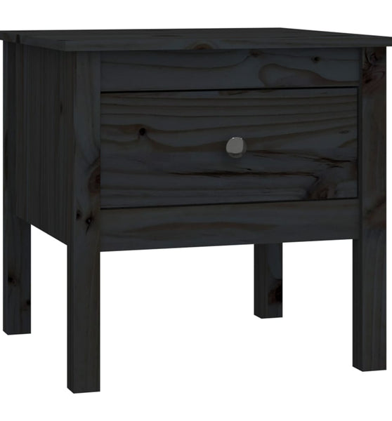Beistelltisch Schwarz 50x50x49 cm Massivholz Kiefer