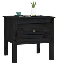 Beistelltische 2 Stk. Schwarz 50x50x49 cm Massivholz Kiefer