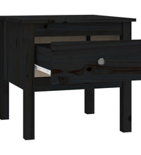 Beistelltische 2 Stk. Schwarz 50x50x49 cm Massivholz Kiefer
