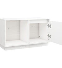 TV-Schrank Weiß 74x35x44 cm Massivholz Kiefer