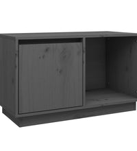 TV-Schrank Grau 74x35x44 cm Massivholz Kiefer