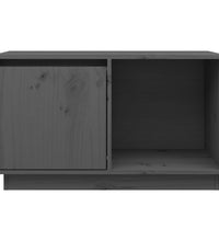 TV-Schrank Grau 74x35x44 cm Massivholz Kiefer