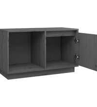 TV-Schrank Grau 74x35x44 cm Massivholz Kiefer