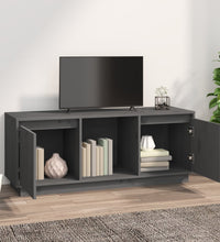 TV-Schrank Grau 110,5x35x44 cm Massivholz Kiefer