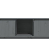 TV-Schrank Grau 110,5x35x44 cm Massivholz Kiefer