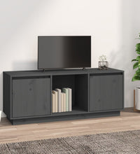 TV-Schrank Grau 110,5x35x44 cm Massivholz Kiefer