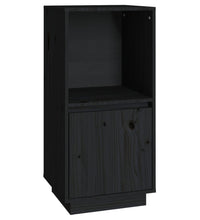 Sideboard Schwarz 38x35x80 cm Massivholz Kiefer