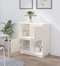 Sideboard Weiß 74x35x80 cm Massivholz Kiefer