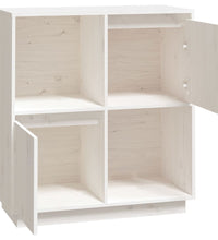 Sideboard Weiß 74x35x80 cm Massivholz Kiefer