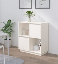 Sideboard Weiß 74x35x80 cm Massivholz Kiefer