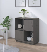 Sideboard Grau 74x35x80 cm Massivholz Kiefer