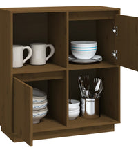 Sideboard Honigbraun 74x35x80 cm Massivholz Kiefer