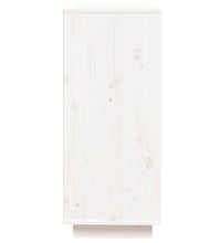 Sideboard Weiß 110,5x35x80 cm Massivholz Kiefer
