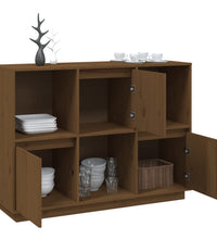 Sideboard Honigbraun 110,5x35x80 cm Massivholz Kiefer