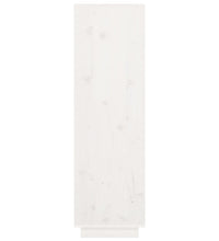 Highboard Weiß 38x35x117 cm Massivholz Kiefer