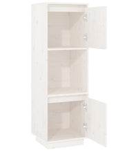 Highboard Weiß 38x35x117 cm Massivholz Kiefer