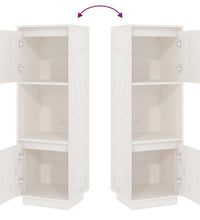 Highboard Weiß 38x35x117 cm Massivholz Kiefer