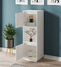 Highboard Weiß 38x35x117 cm Massivholz Kiefer