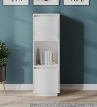 Highboard Weiß 38x35x117 cm Massivholz Kiefer