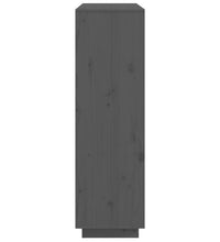 Highboard Grau 110,5x35x117 cm Massivholz Kiefer