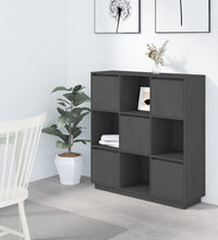 Highboard Grau 110,5x35x117 cm Massivholz Kiefer
