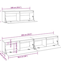 TV-Schränke 3 Stk. Massivholz Kiefer