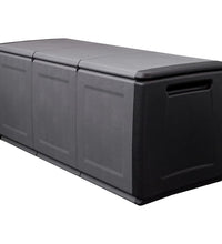 Garten Aufbewahrungsbox 138x53x57 cm 330 L Dunkelgrau Schwarz