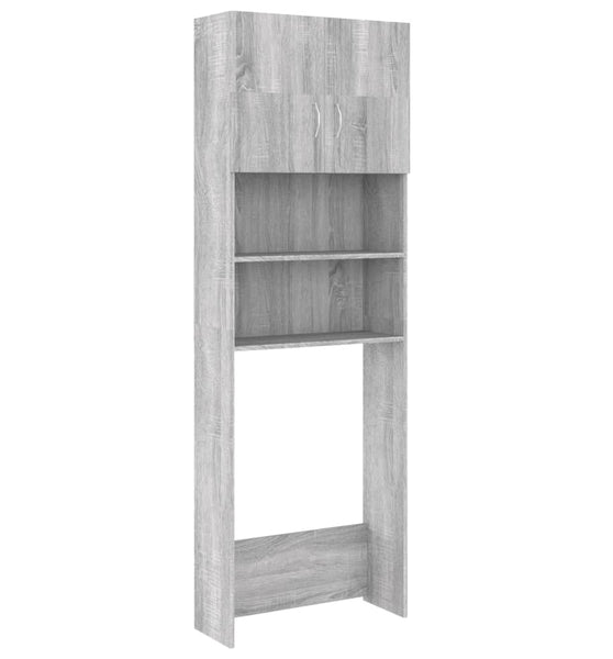 Waschmaschinenschrank Grau Sonoma 64x25,5x190 cm