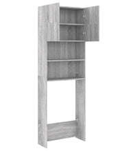 Waschmaschinenschrank Grau Sonoma 64x25,5x190 cm