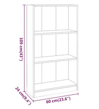 Bücherregal Braun Eiche 60x24x109 cm Holzwerkstoff
