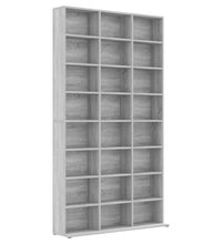 CD-Regal Grau Sonoma 102x23x177,5 cm Holzwerkstoff