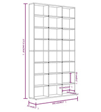 CD-Regal Grau Sonoma 102x23x177,5 cm Holzwerkstoff