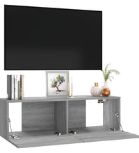 TV-Wandschrank Grau Sonoma 100x30x30 cm Holzwerkstoff