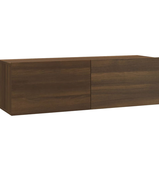 TV-Wandschrank Braun Eiche 100x30x30 cm Holzwerkstoff