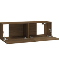 TV-Wandschrank Braun Eiche 100x30x30 cm Holzwerkstoff