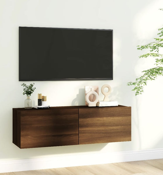 TV-Wandschrank Braun Eiche 100x30x30 cm Holzwerkstoff