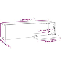 TV-Wandschrank Räuchereiche 120x30x30 cm Holzwerkstoff