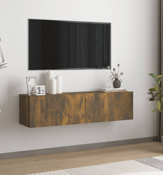 TV-Wandschrank Räuchereiche 120x30x30 cm Holzwerkstoff