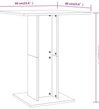 Bistrotisch Braun Eichen-Optik 60x60x75 cm Holzwerkstoff