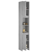Badezimmerschrank Grau Sonoma 30x30x183,5 cm Holzwerkstoff