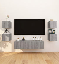 TV-Wandschränke 2 Stk. Grau Sonoma 30,5x30x30 cm