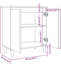 Sideboard Grau Sonoma 60x35x70 cm Holzwerkstoff