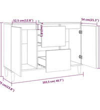 Sideboard Grau Sonoma-Eiche 103,5x35x70 cm Holzwerkstoff